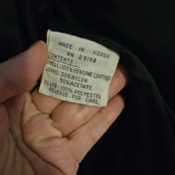 Men's Vintage 80s Black Leather Jacket - Picture 3 of 5